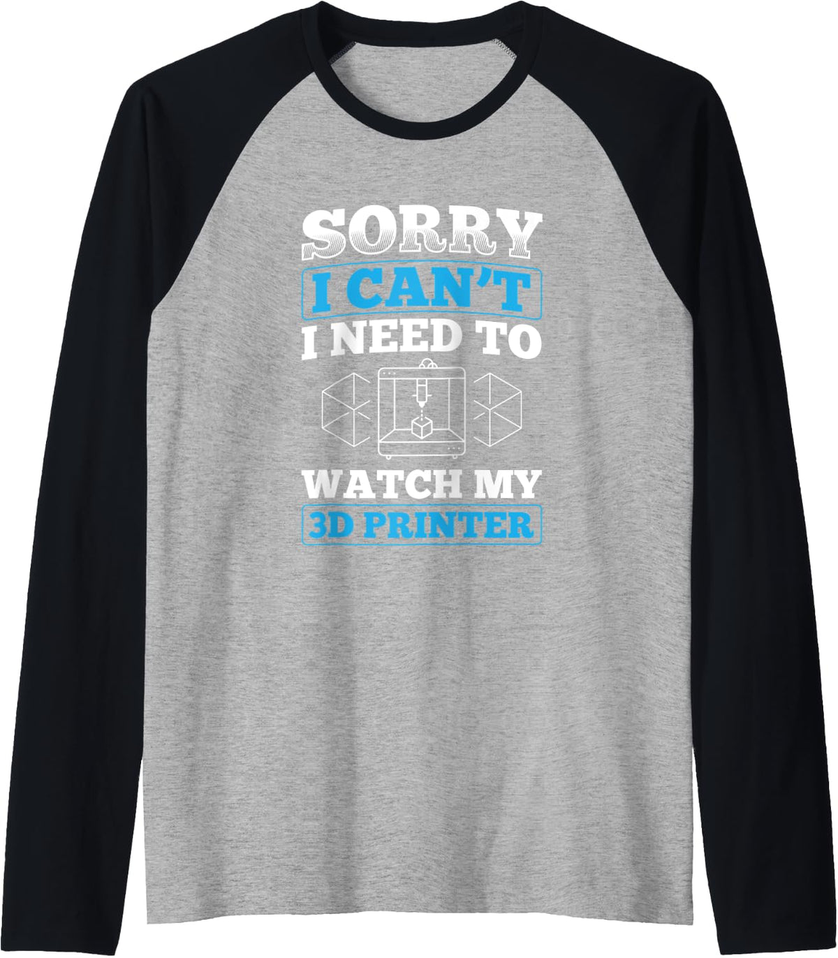 Need To Watch My 3d Printer Filament Printing Raglan Baseball Tee T Shirt Minimal Style