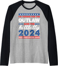 Trump Vance 2024 Donald J D Outlaw Hillbilly Raglan Baseball 2