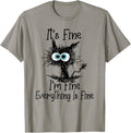 Funny Cat Lover Its Fine Im Everything Is Shirt 115