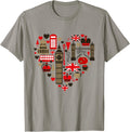 Vintage London I Love Travel Wanderlust Union Jack Shirt 368