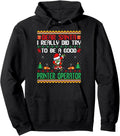 Santa Try To Be A Good Printer Operator Funny Christmas Pullover Hoodie Hoodie Everyday Wear