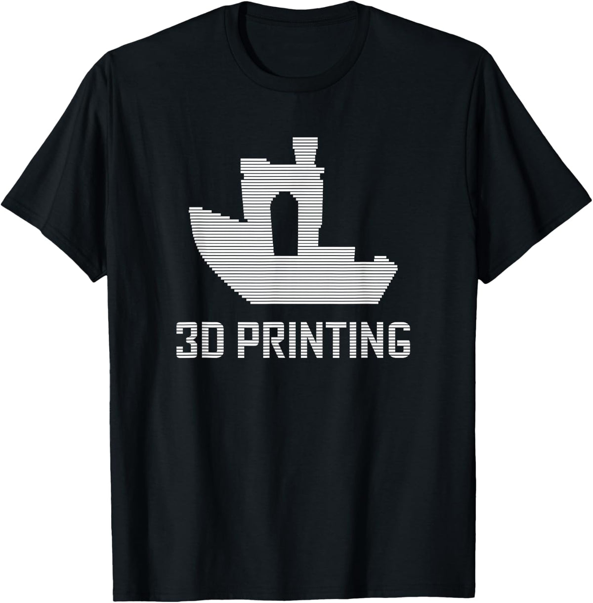 Benchy Shape White Filament Layers 3d Printing Enthusiast Apparel Gift Ready