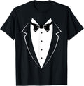 Tuxedo Black and White Bow Tie Funny Costume Novelty Shirt 234