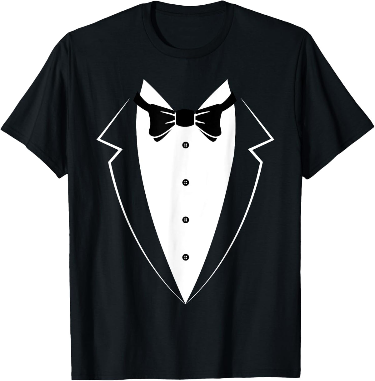 Tuxedo Black and White Bow Tie Funny Costume Novelty Shirt 234