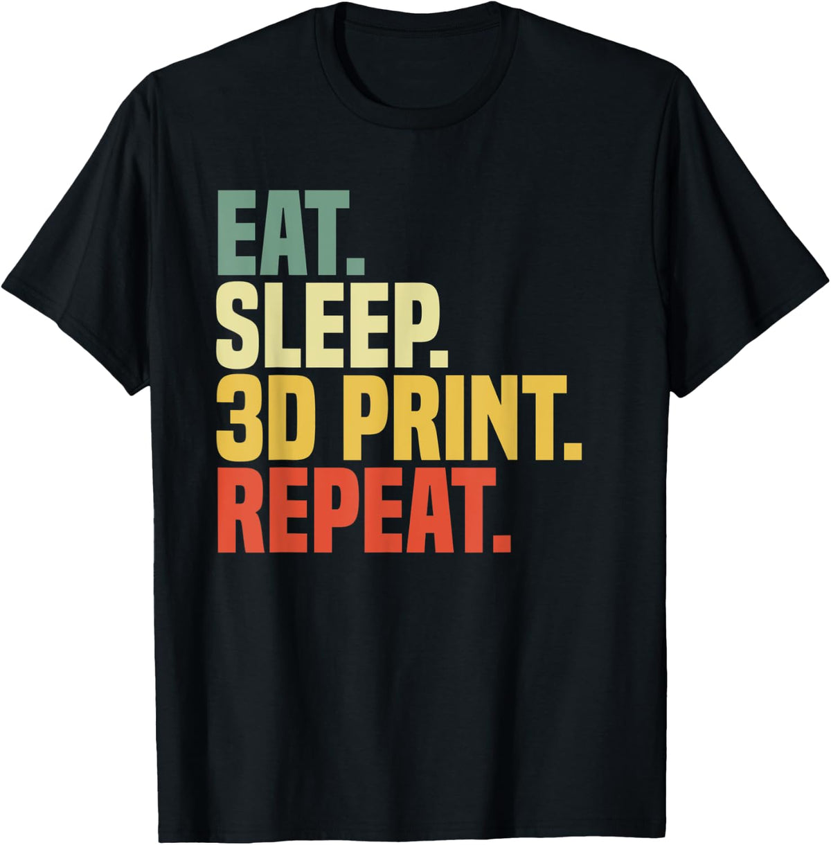 Eat Sleep 3d Print Repeat Filament Printer Tech Vintage Apparel US Trend