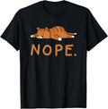Funny Cat Nope Lazy Orange Lady Lovers Gift Shirt 199