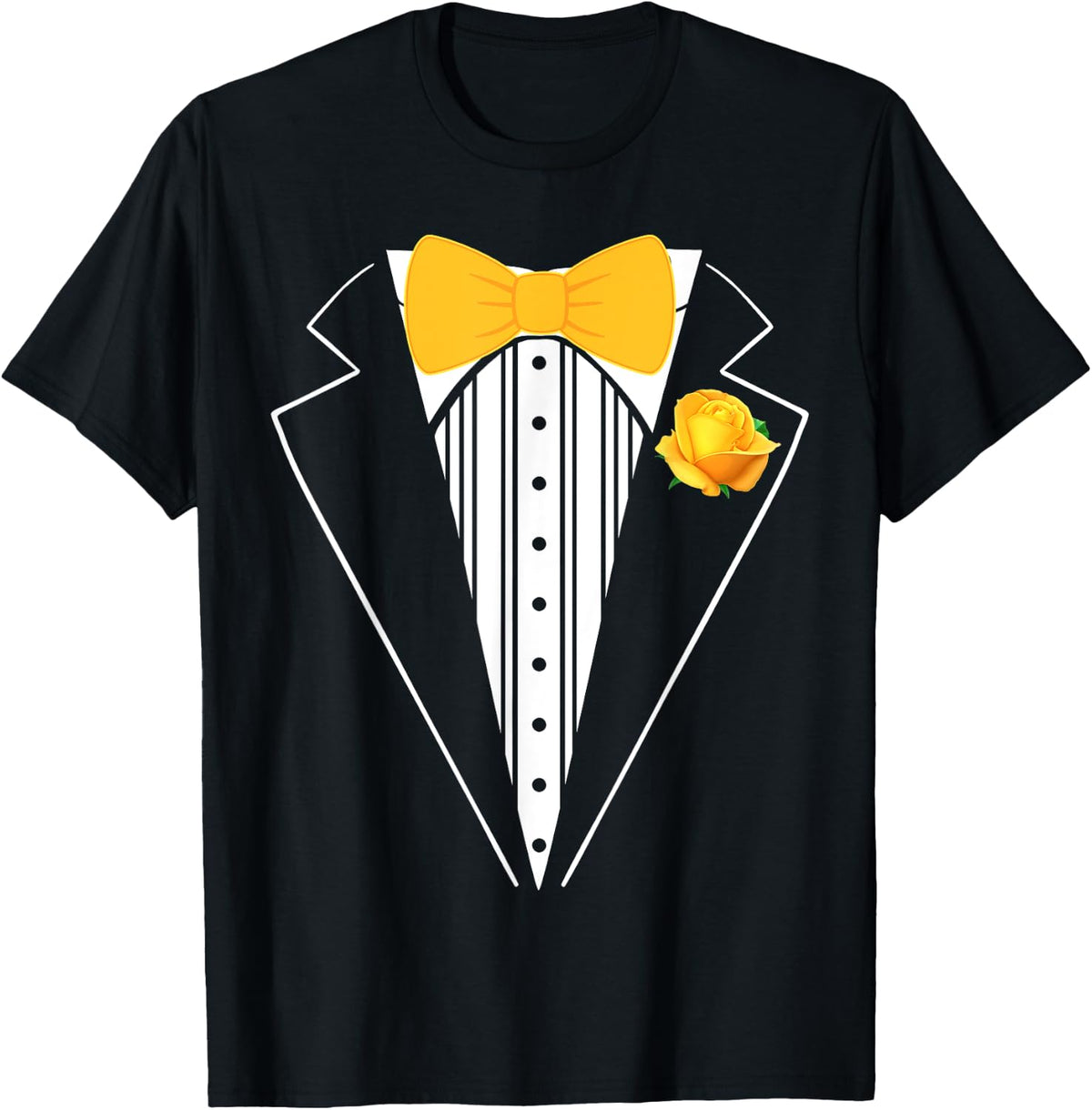 Tuxedo Costume Funny Yellow Rose Bowtie for Kids and Adults 251
