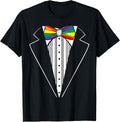 Tuxedo Pride Bowtie Funny Cute Rainbow Colorful Costume Shirt 167