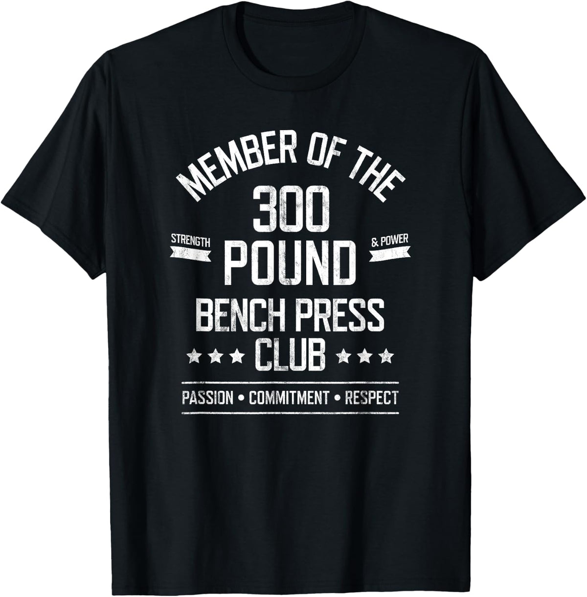 Bench Press 300 Pound Club Strong Powerlifter Shirt 16