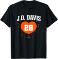 JD Davis Heart New York Baseball Player Valentines Day