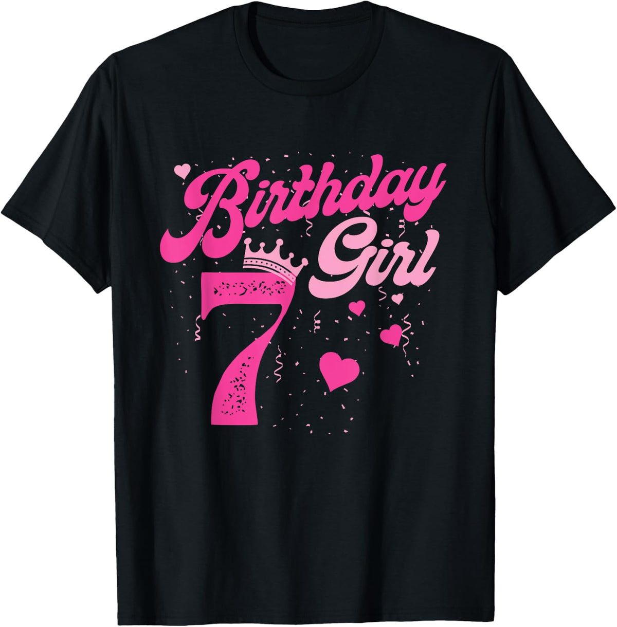 7th Birthday Girl Crown 7 Years Old Birthday Design 300