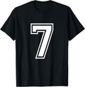 Number 7 T Shirt Birthday Varsity Sports Team Jersey 114