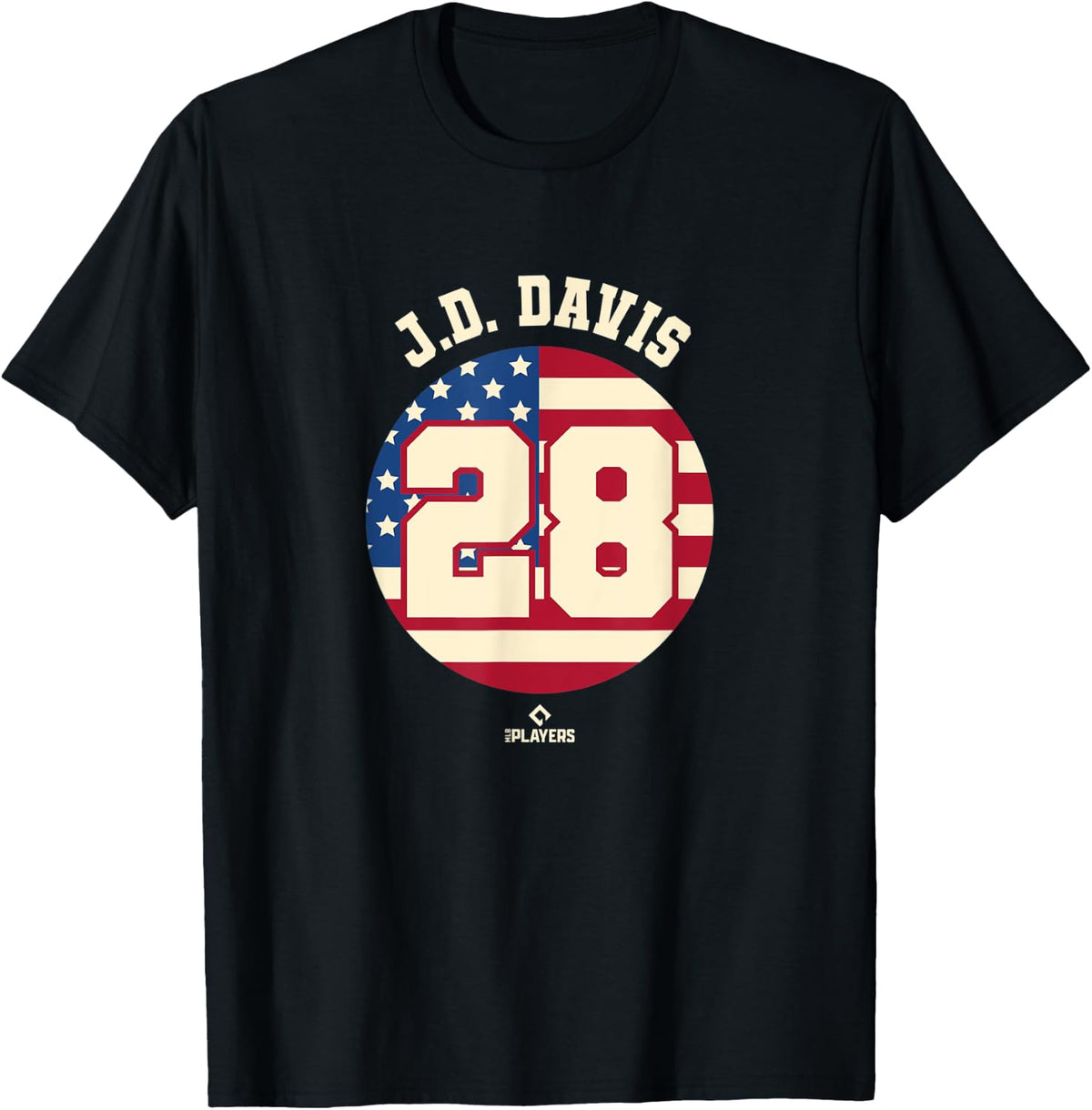 JD Davis Vintage Flag MLBPA Patriotic Baseball
