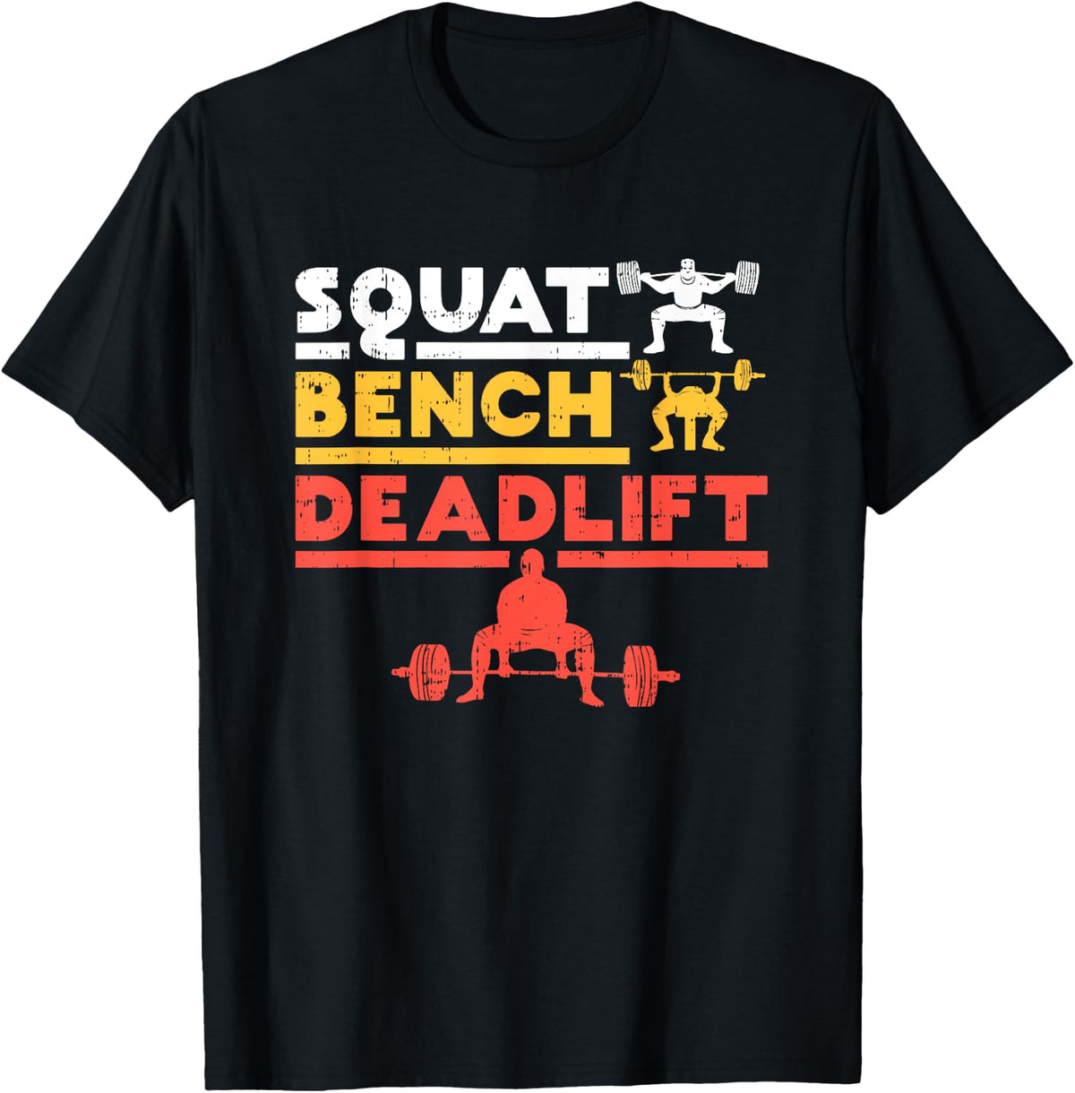 Bench Press Squat Deadlift Powerlifting Weightlifting Tee 308