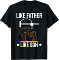 Like Father Son 3d Printer Printing Fathers Day Dad Apparel Clean Design