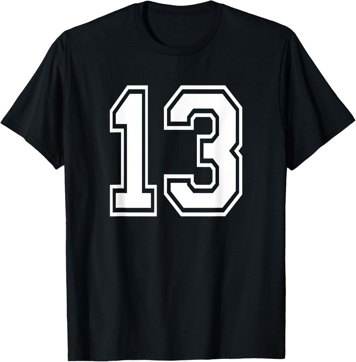 Number 13 Numbered Uniform Sports Jersey Team 13th Birthday 91