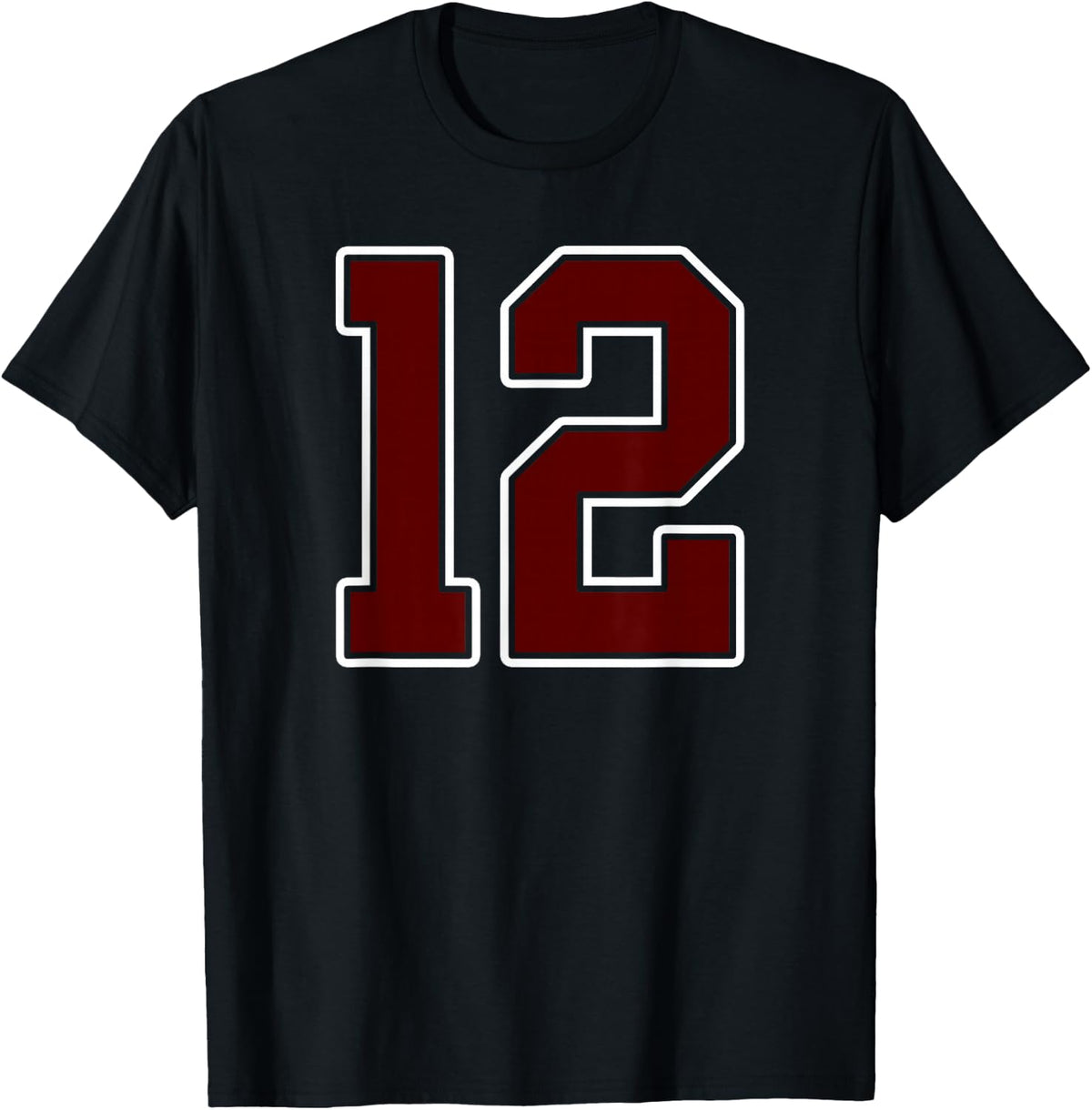 Maroon And White Number 12 Jersey Player Uniform 12 Fan 140