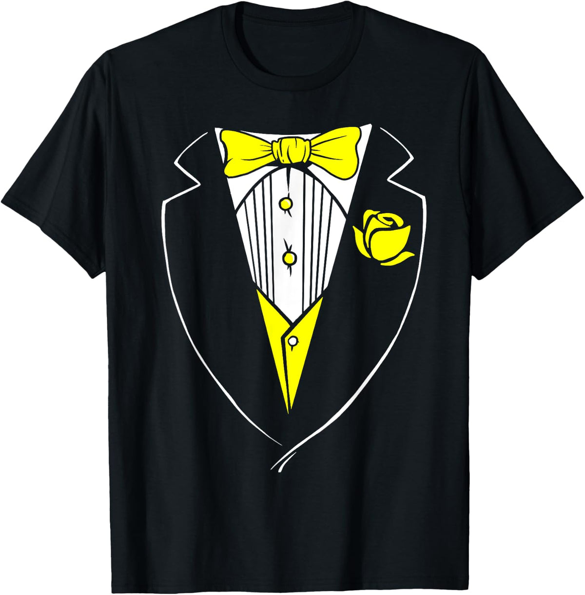 Tuxedo With Yellow Bow Shirt for Men and Boys 57