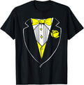 Tuxedo With Yellow Bow Shirt for Men and Boys 16