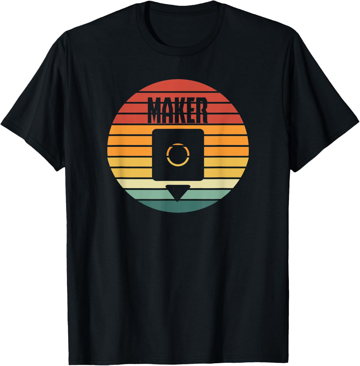 Vintage 3d Printing Sunset Design For Printer Makers Apparel Everyday Wear 3