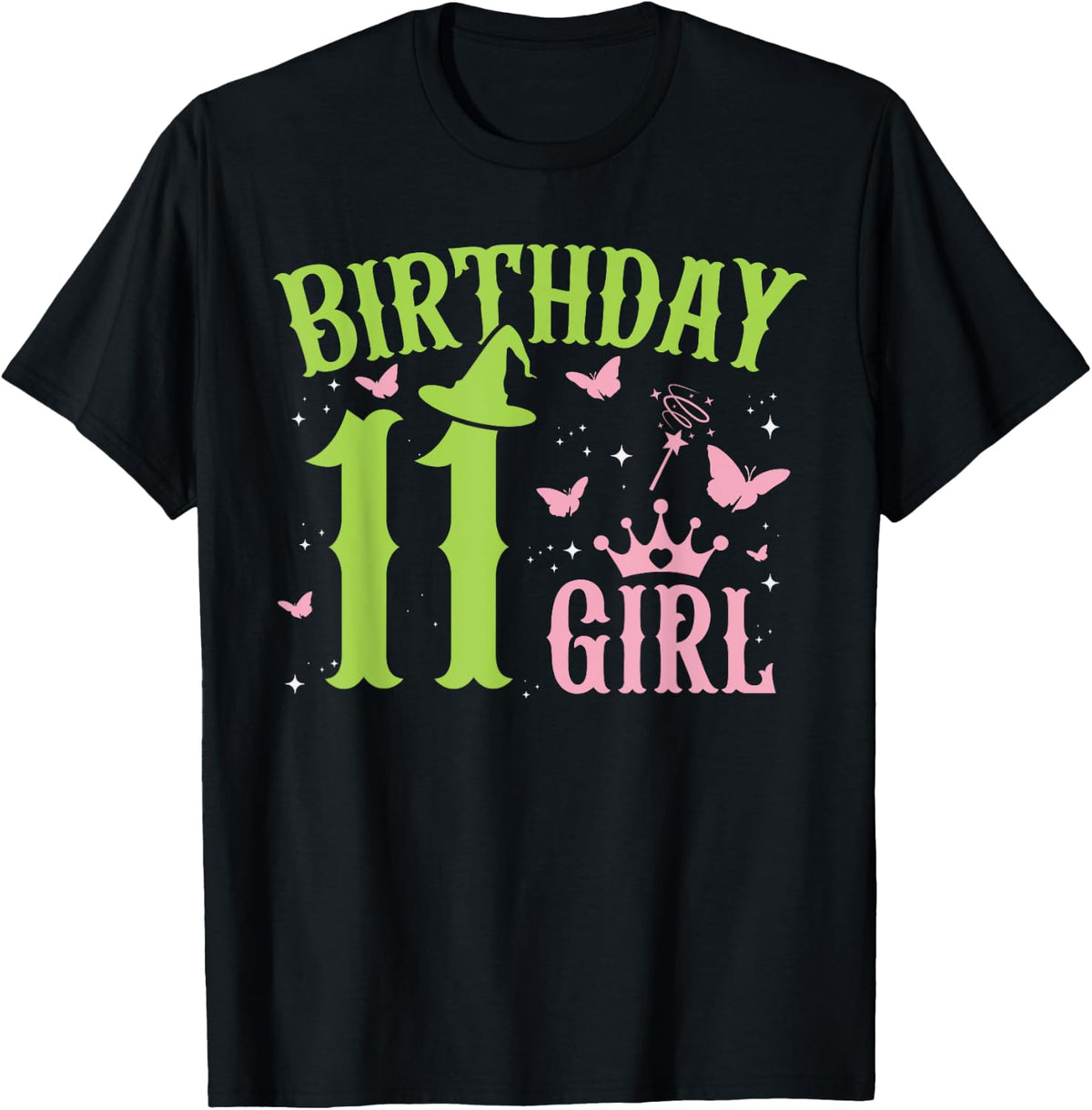 Green Pink Theme 11 Year Old Birthday Girl Witch Party Birthday Design 340