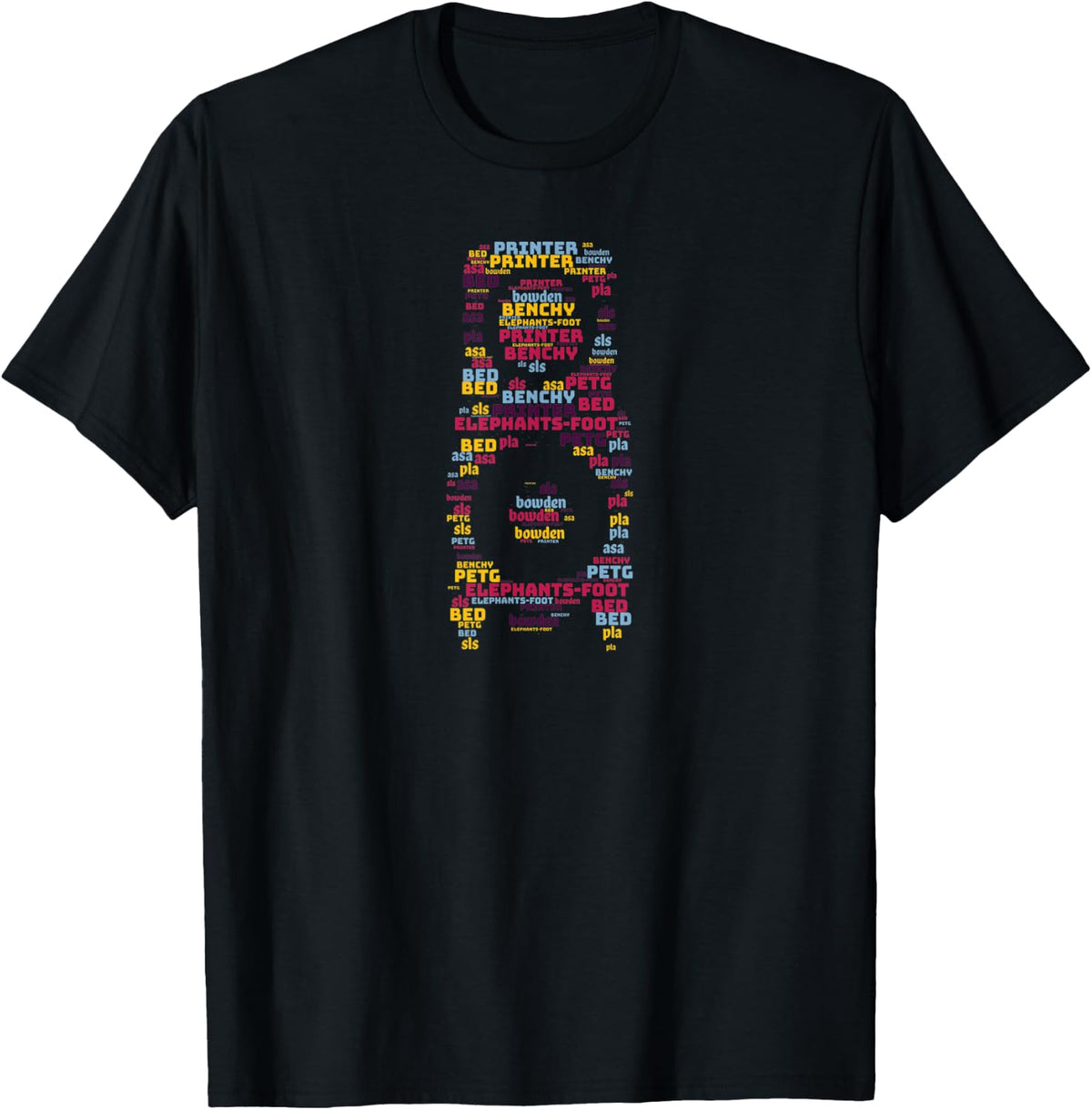 3d Printer Hot End Word Cloud Design Apparel US Trend