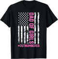Girl Dad Proud Fathers Day Outnumbered US Flag Shirt 36