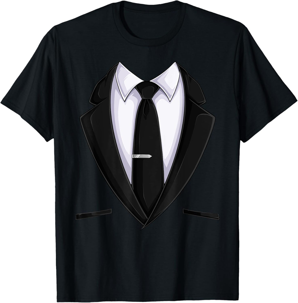 Tuxedo Black and White Suit and Bow Tie Funny Costume Shirt for Men 293