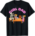 Girl Dad Skeletons Family Father and Daughters Shirt 2