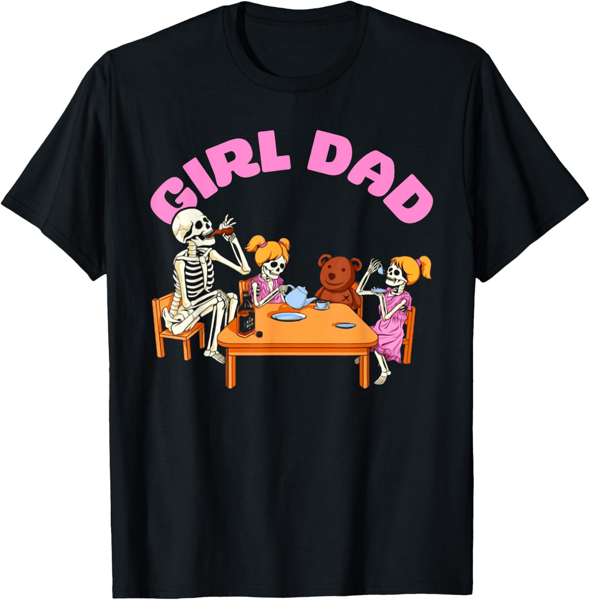 Girl Dad Skeletons Family Father and Daughters Shirt 6