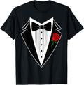 Tuxedo Funny Party Wedding and Corsage Grad Tee 194