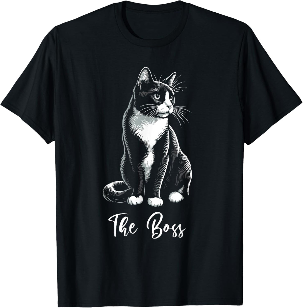 Tuxedo Cat the Boss Kitten Lover Owner Shirt 243