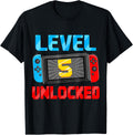 Level 5 Unlocked Gamer 5th Birthday Gift Video Game Boys Design 322