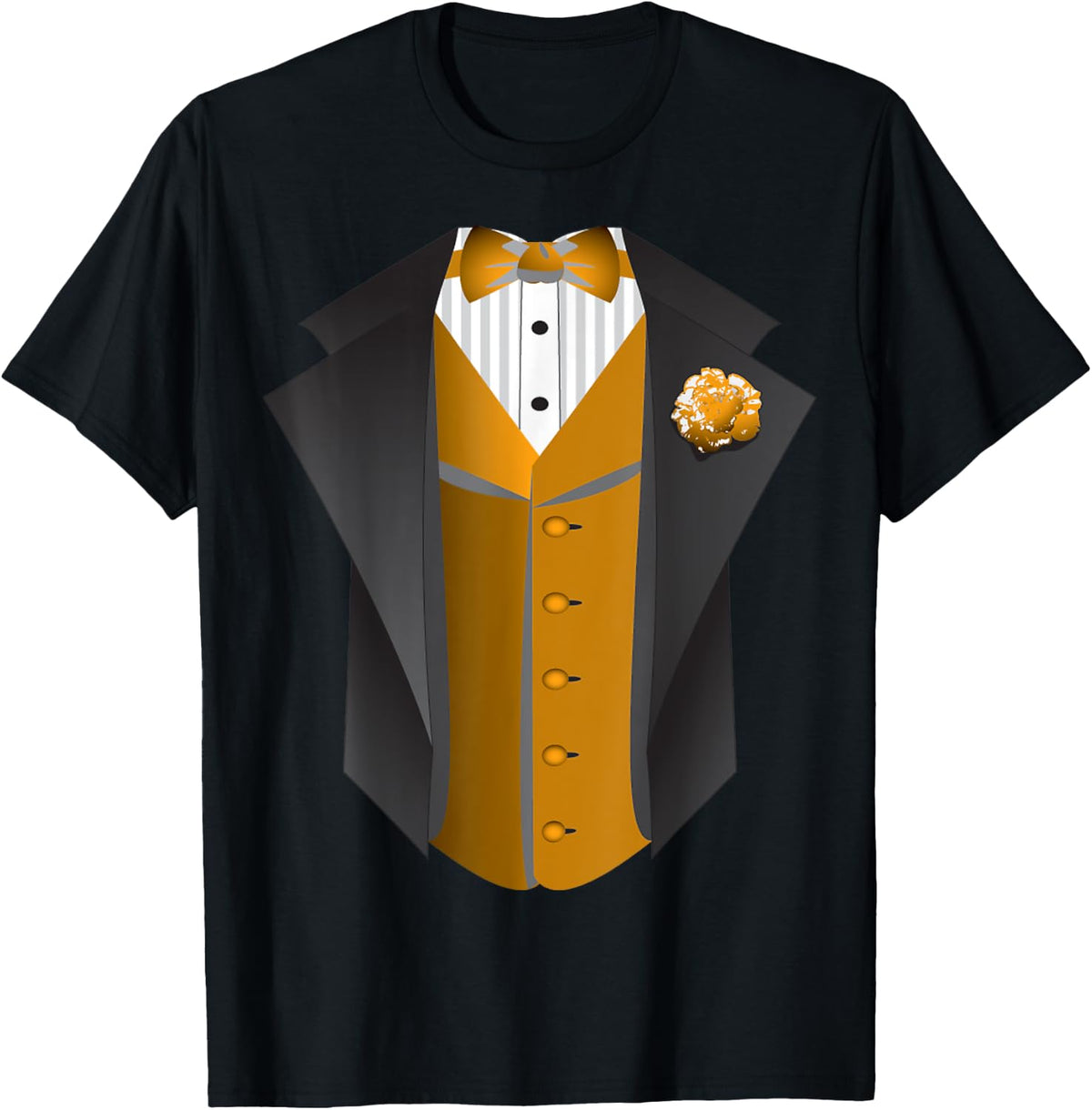 Tuxedo Gold Vest Novelty Shirt 201