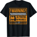 Warning 3d Printing In Progress Printer Apparel Premium Print