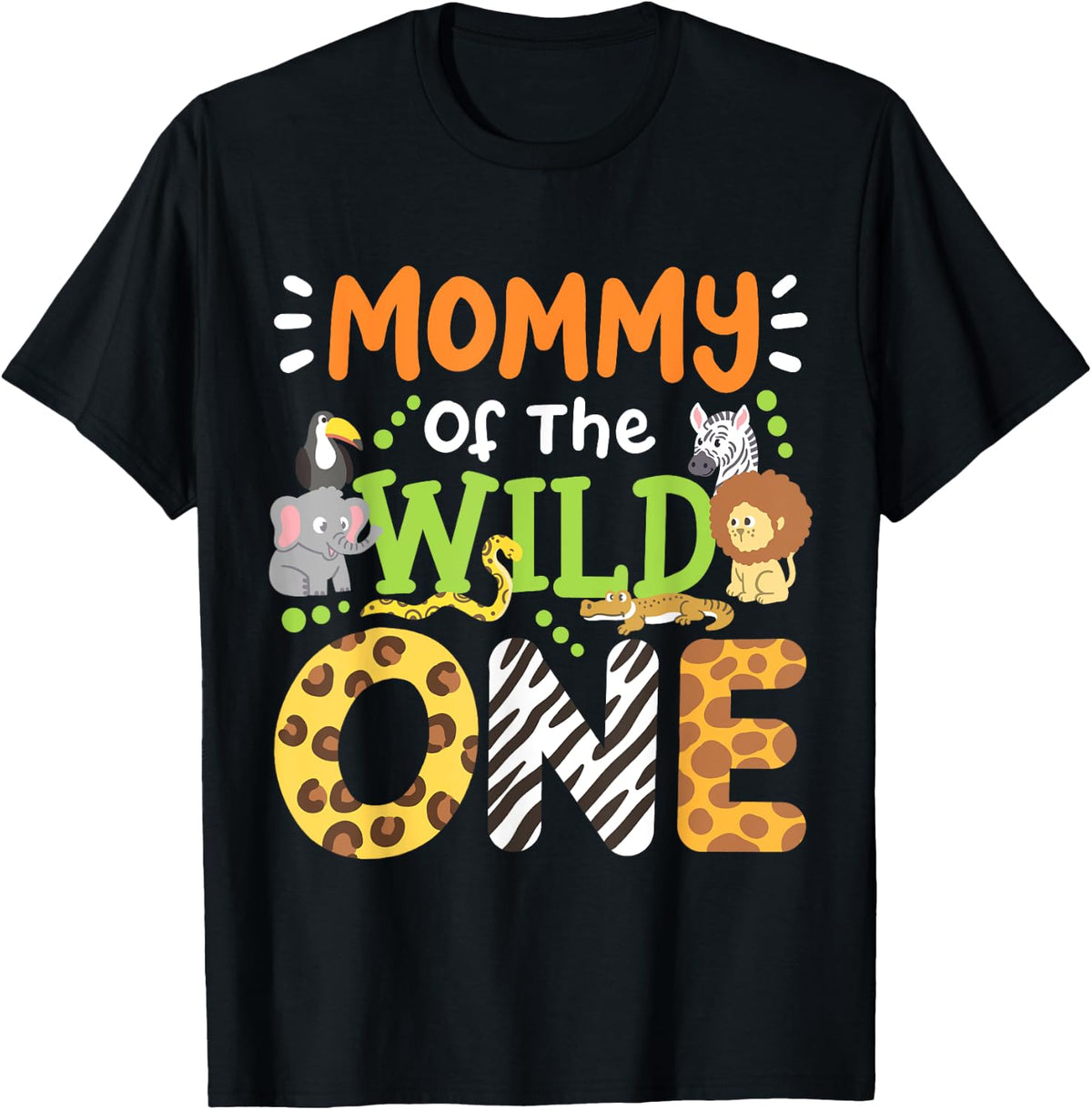 Wild One Mommy Safari Zoo Birthday Family Shirt for Kids Boys 155
