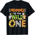 Wild One Mommy Safari Zoo Birthday Family Shirt for Kids Boys 327