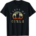 I Love My Girls Funny Farm Bird Animal Retro Chicken Shirt 367