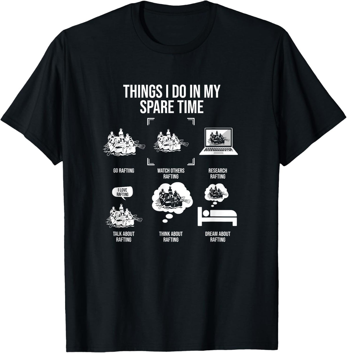 Things I Do In My Spare Time River Rafting Apparel Premium Print