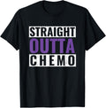 Straight Outta Chemo T Shirt Purple Pancreatic Cancer