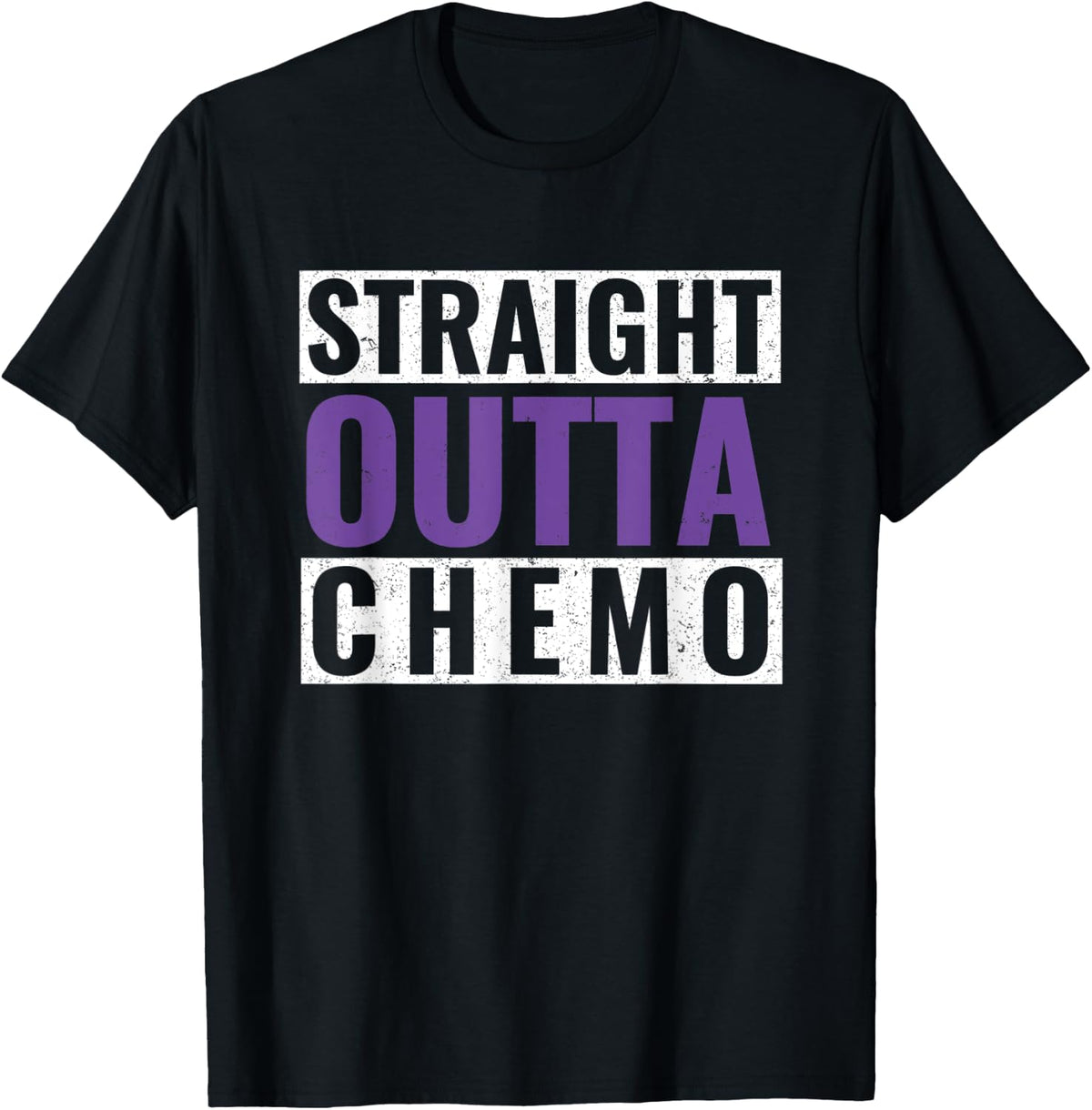 Straight Outta Chemo T Shirt Purple Pancreatic Cancer