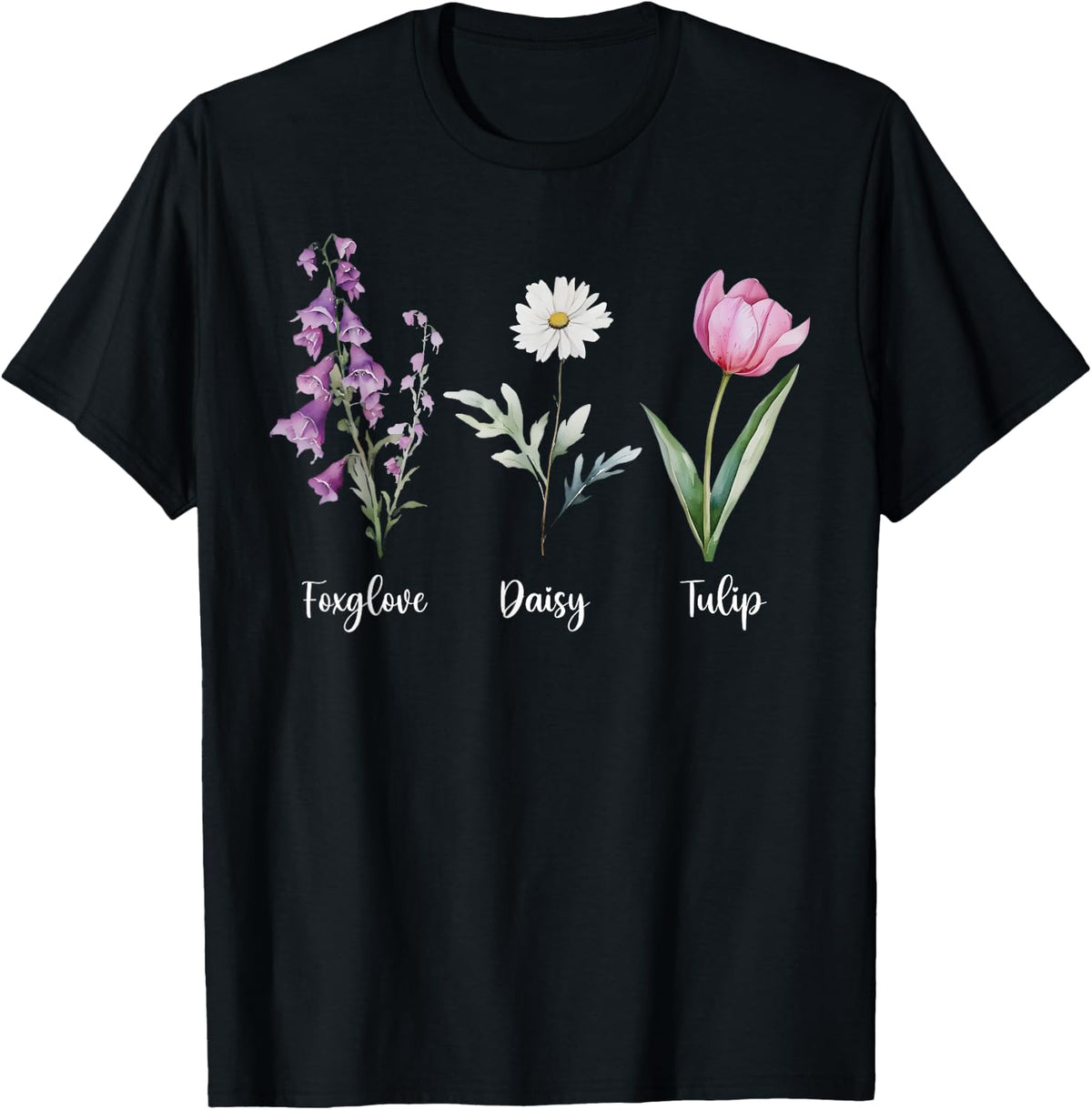 Subtle Floral Anti Trump Shirt Flowers Foxglove Daisy Tulip