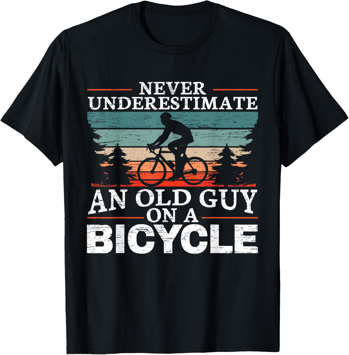Cycling Never Underestimate an Old Man on a Bicycle Shirt 372