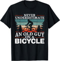 Cycling Never Underestimate an Old Man on a Bicycle Shirt 195