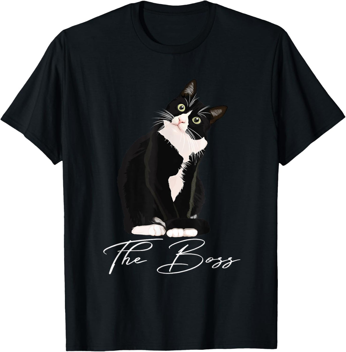 Tuxedo Cat Boss Lovers Funny Gift Shirt for Mom Dad 217