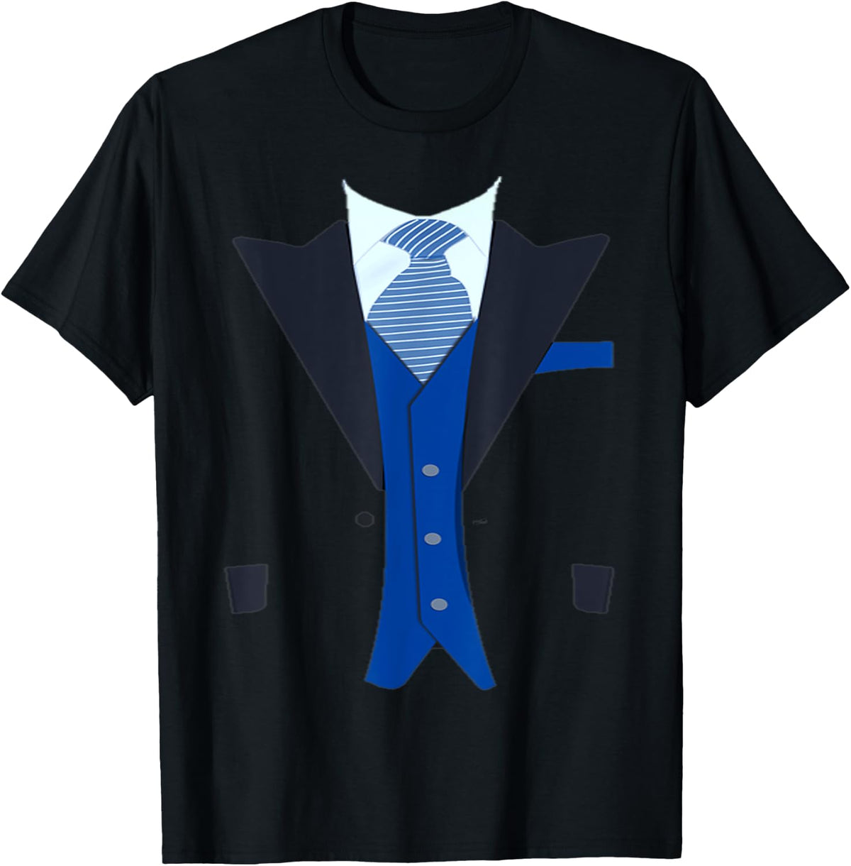 Tuxedo Funny Faux Fake Suit Top With Vest and Tie Shirt 192