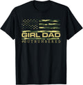 Girl Dad Camo American USA Flag 4th of July Shirt 71