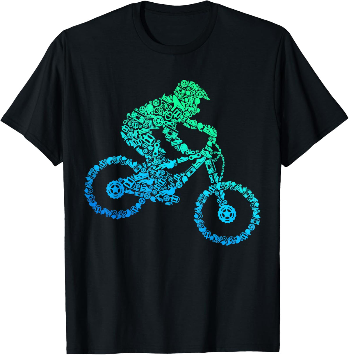 Cycling Mountain Bike MTB Downhill Biking Biker Boys Kids Tee 334