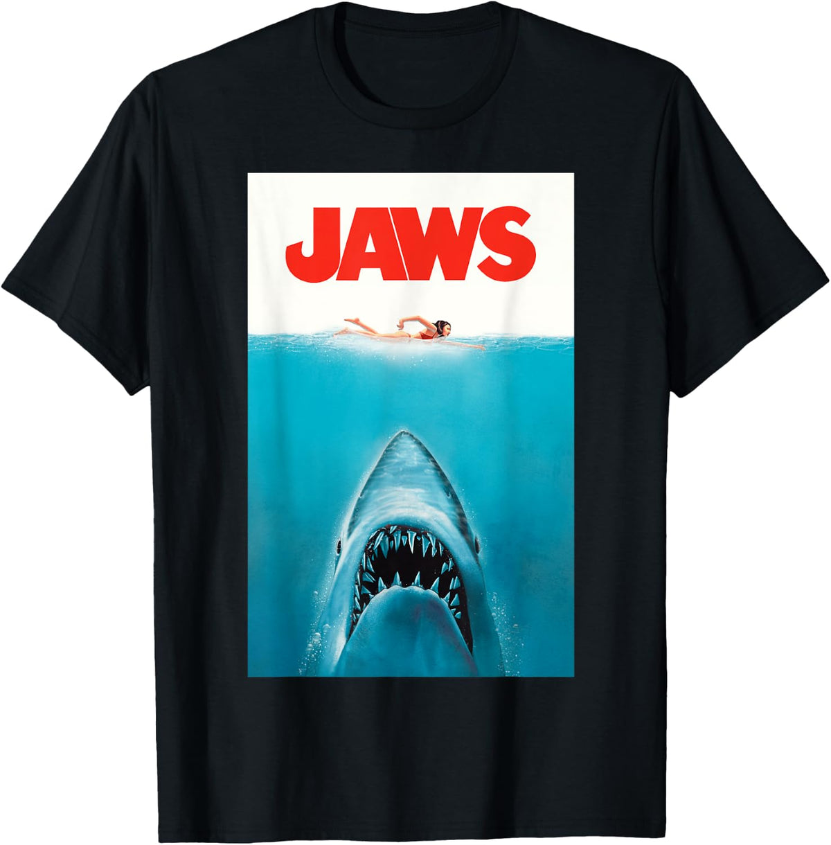 Shark Attack Movie Anniversary Poster Classic Front and Back Shirt 5