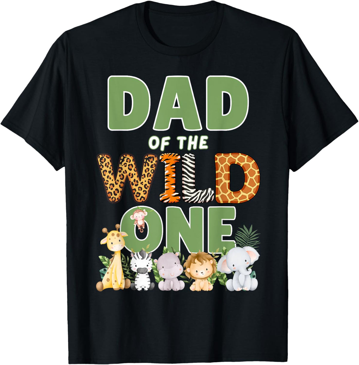 Wild One Dad 1st Birthday Safari Family Matching Shirt 103